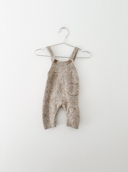 Zara grey knit overalls || 0/3
