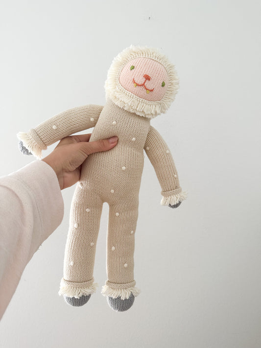 Blabla kids knit doll yeti furry