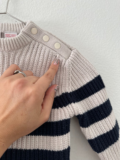 Zara knit navy sweater || 9/12