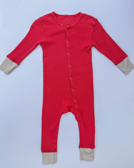 fin & vince || red thermal one piece || 2/3 y