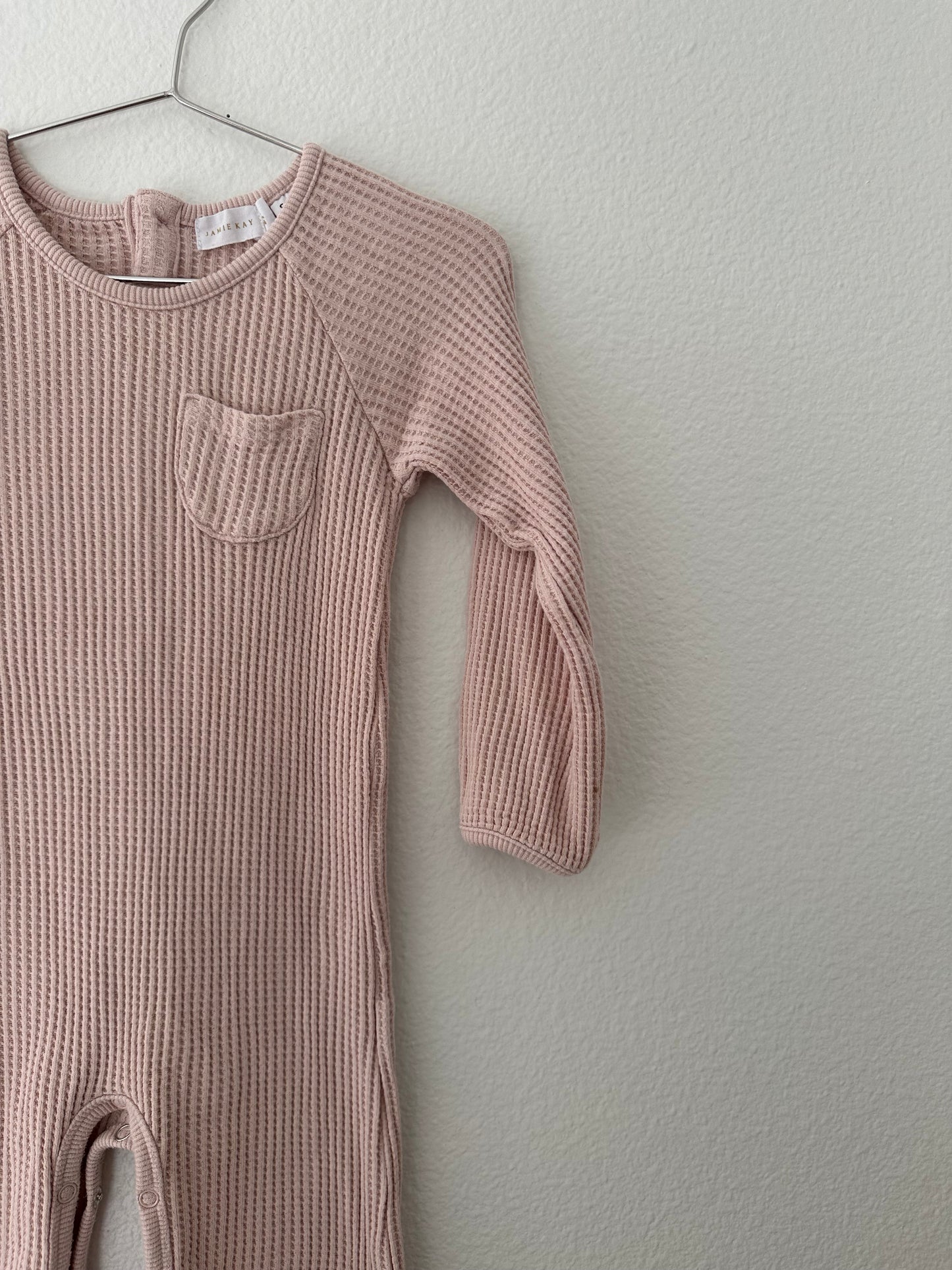 Jamie Kay Nellie waffle jumpsuit|| Dusty pink (2T)