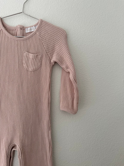 Jamie Kay Nellie waffle jumpsuit|| Dusty pink (2T)