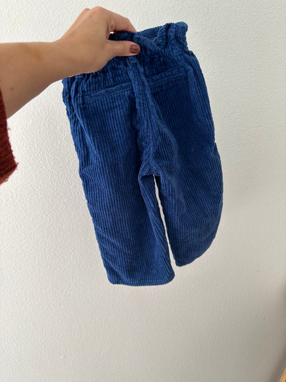 Zara blue corduroy wide leg pants ( 18/24)