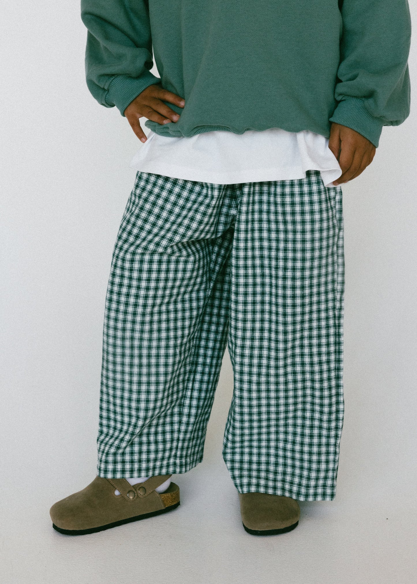Fostered || green grid pant || size 2