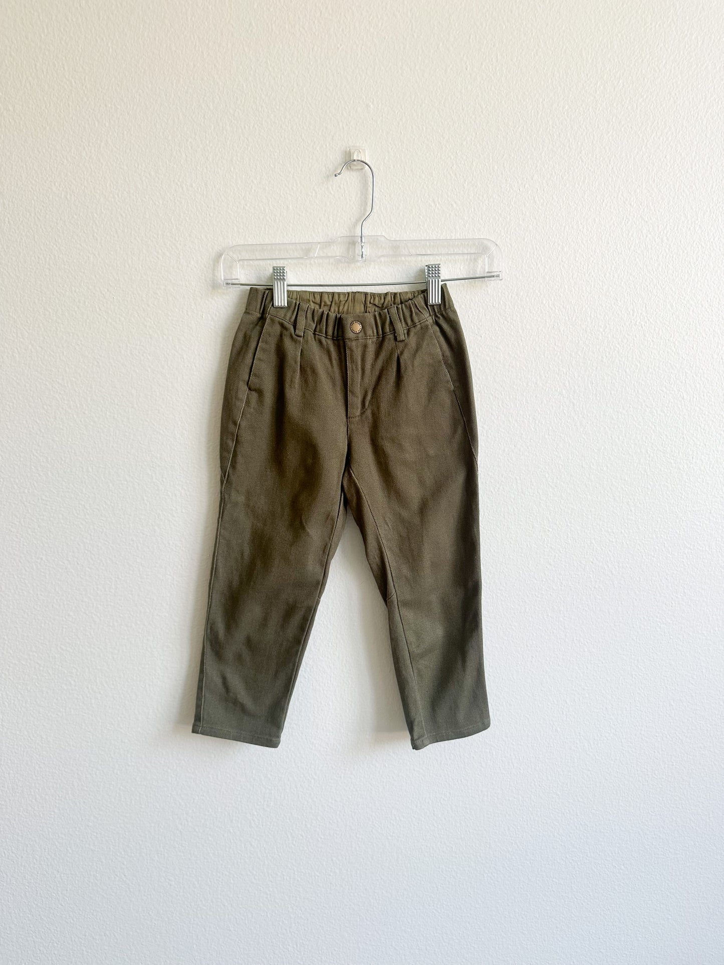 Rylee + Cru olive bottoms (4/5Y)