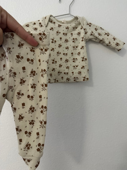 Q by Quincy Mae floral ribbed set || 0/3
