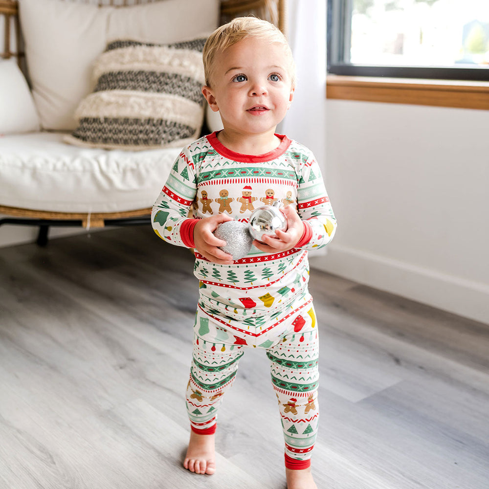 Little sleepies holiday two piece bamboo pajama (18/24)