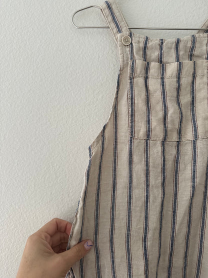 Zara striped shortalls || 2/3