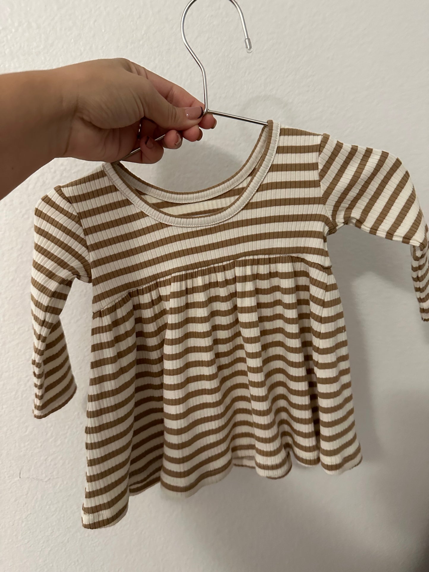 Quincy Mae honey striped dress || 3/6