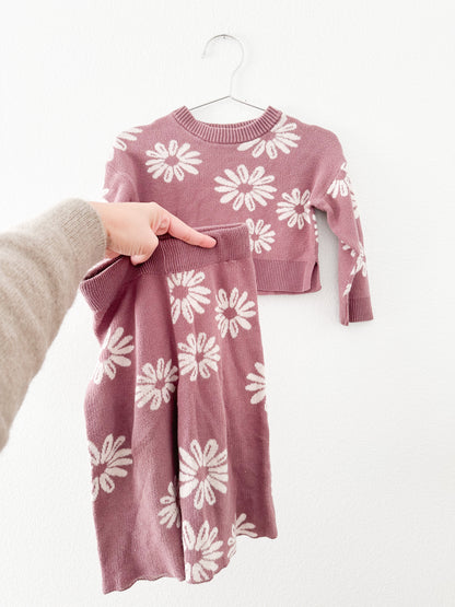Modern moments cropped top, wide leg pant knit set (2T)