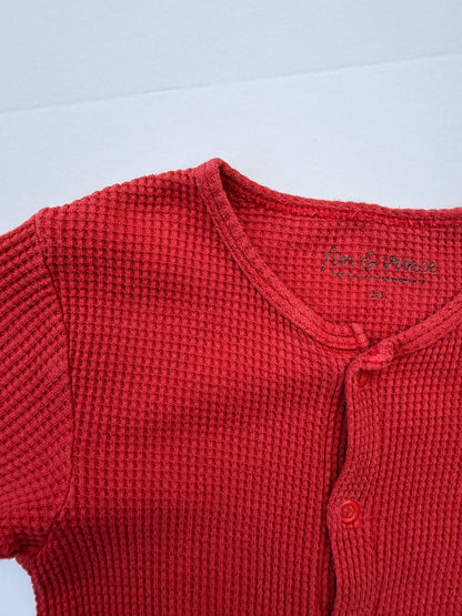 fin & vince || red thermal one piece || 2/3 y