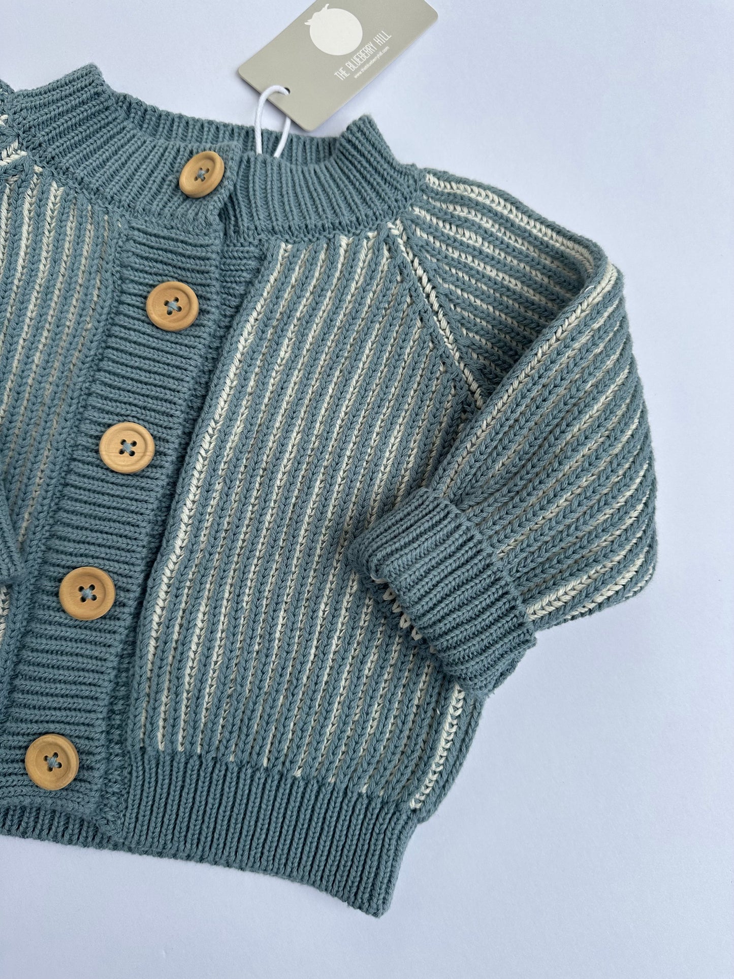 The blueberry hill blue knit cardigan NWT 6/12