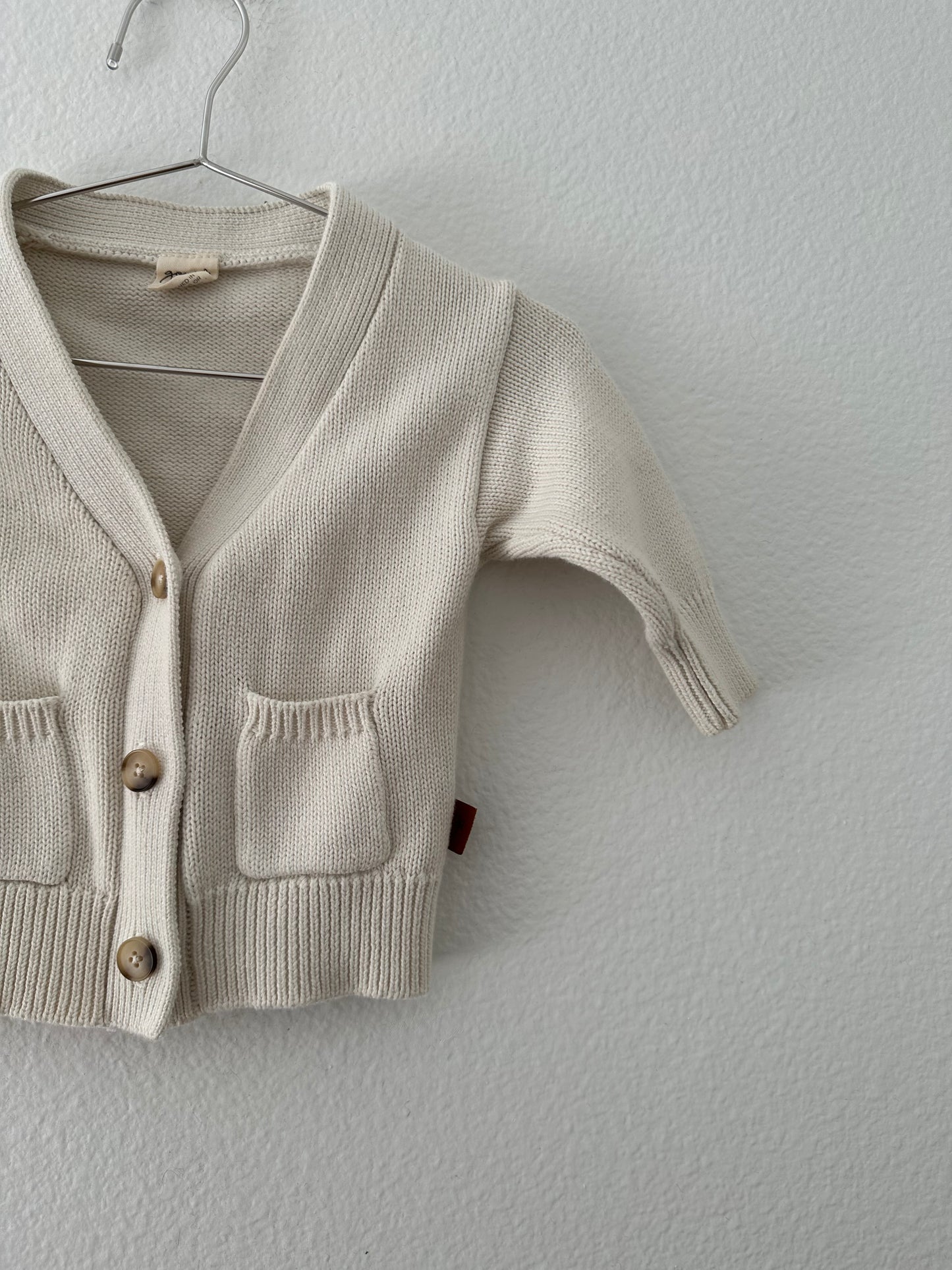 Goumi organic cotton knit cardi|| 0/3