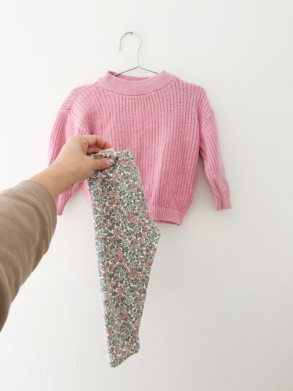 H&M knit sweater + leggings || 12M