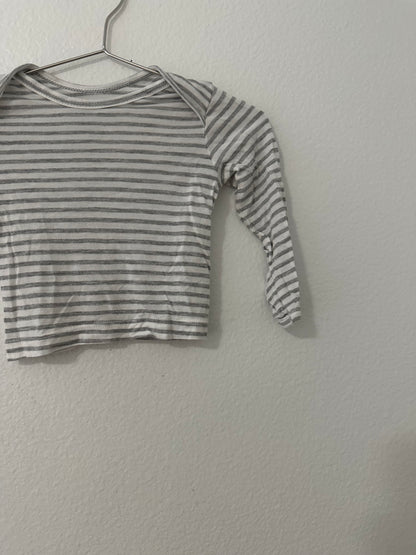 Solly baby natural and grey stripe sleeper set with hat (0/3)