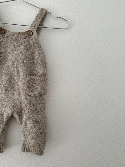 Zara grey knit overalls || 0/3