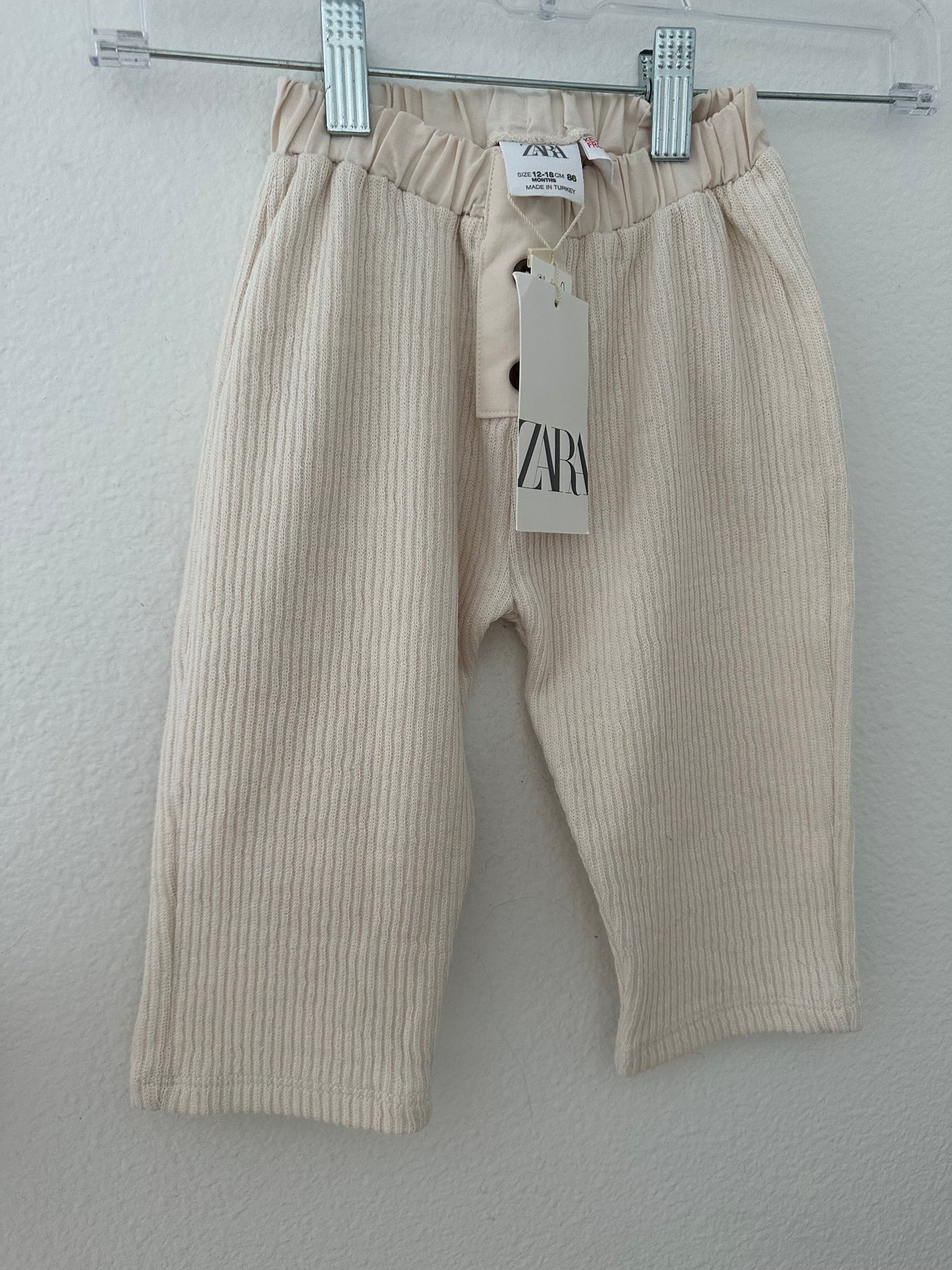 Zara white ribbed pants (12/18)