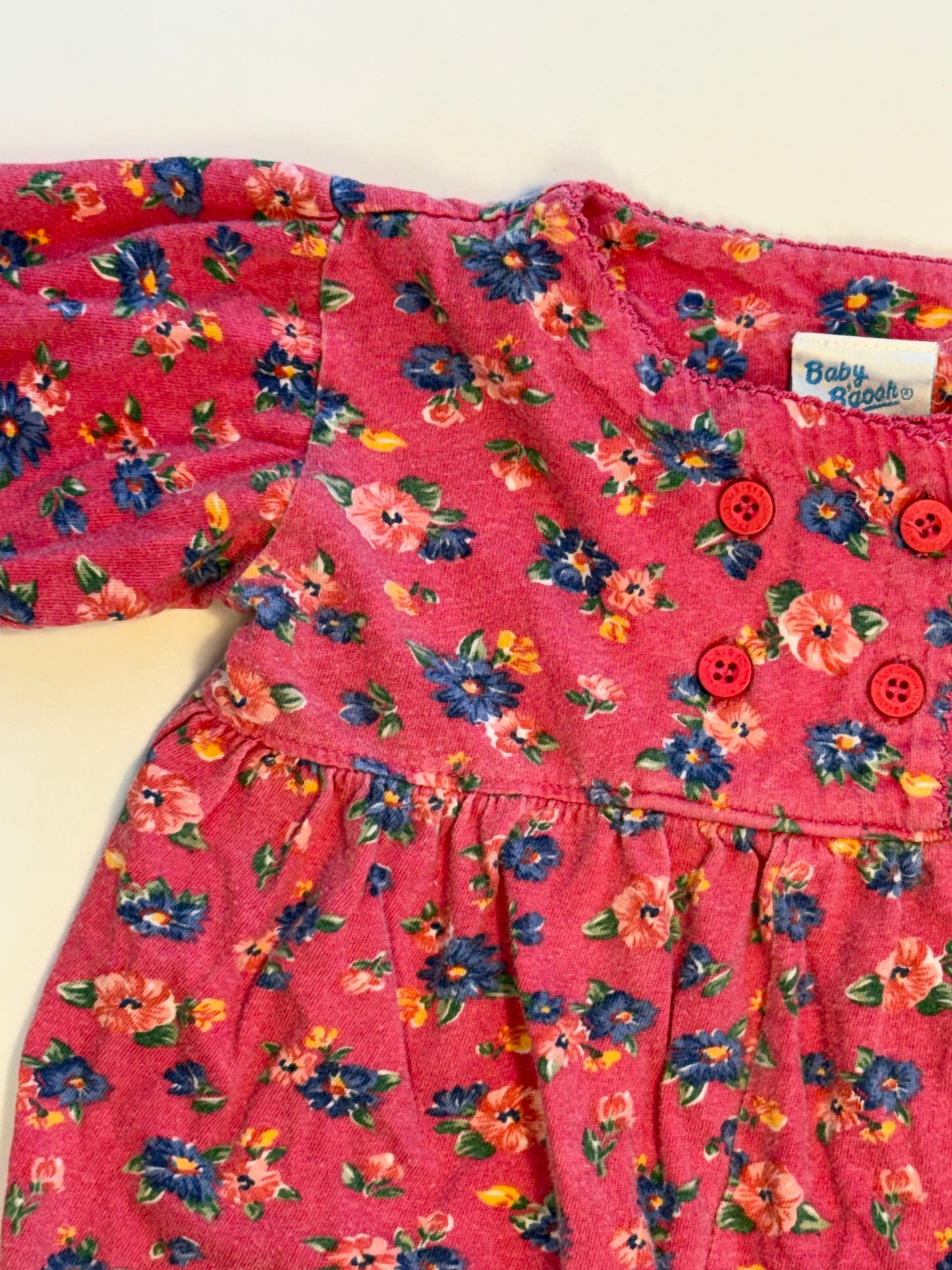 Vintage Baby B’gosh || pink floral jumpsuit || 18m