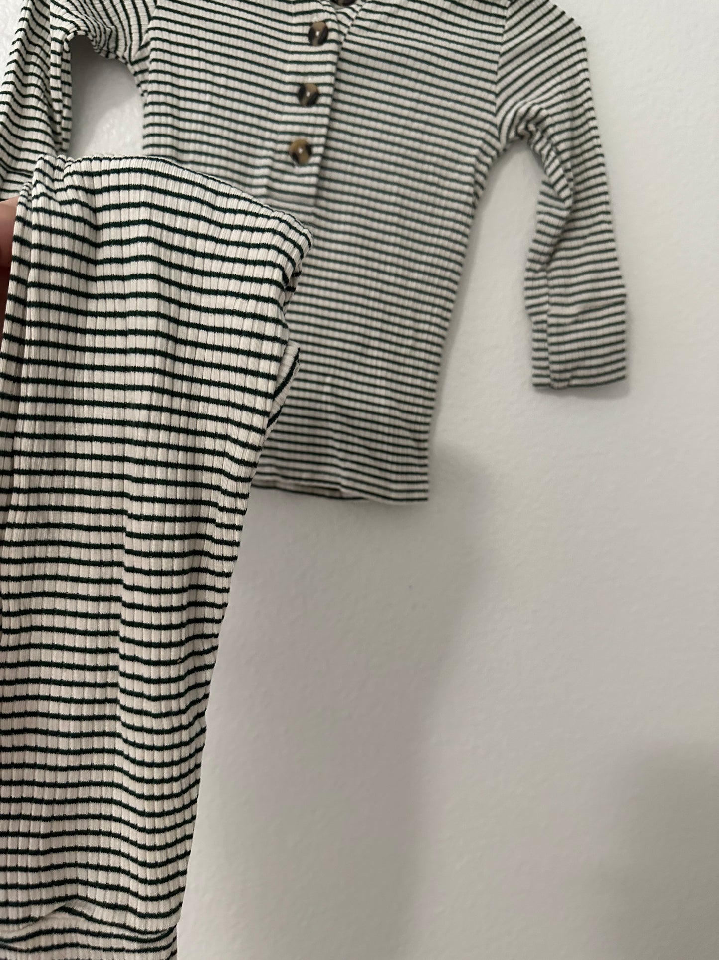 Lou Lou Hunter ribbed sleeper set (6/12)