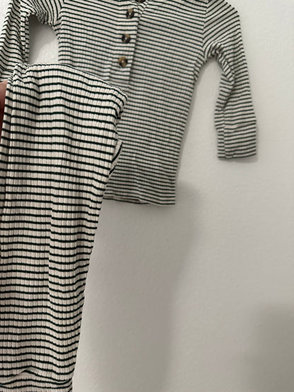 Lou Lou Hunter ribbed sleeper set (6/12)
