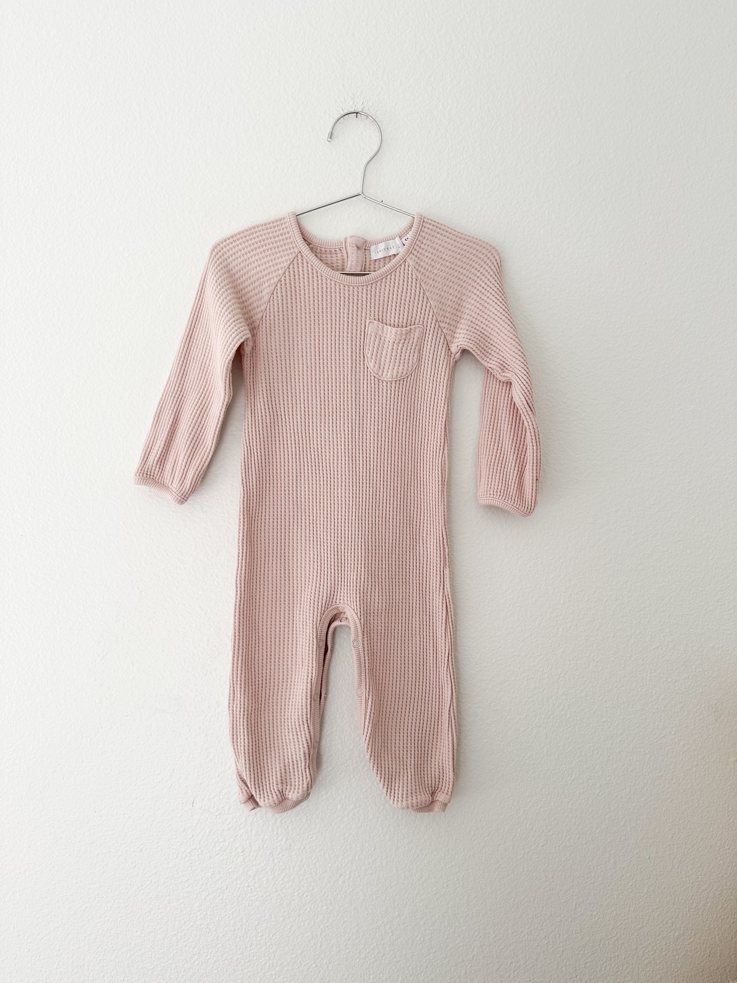 Jamie Kay Nellie waffle jumpsuit|| Dusty pink (2T)