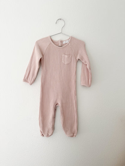 Jamie Kay Nellie waffle jumpsuit|| Dusty pink (2T)