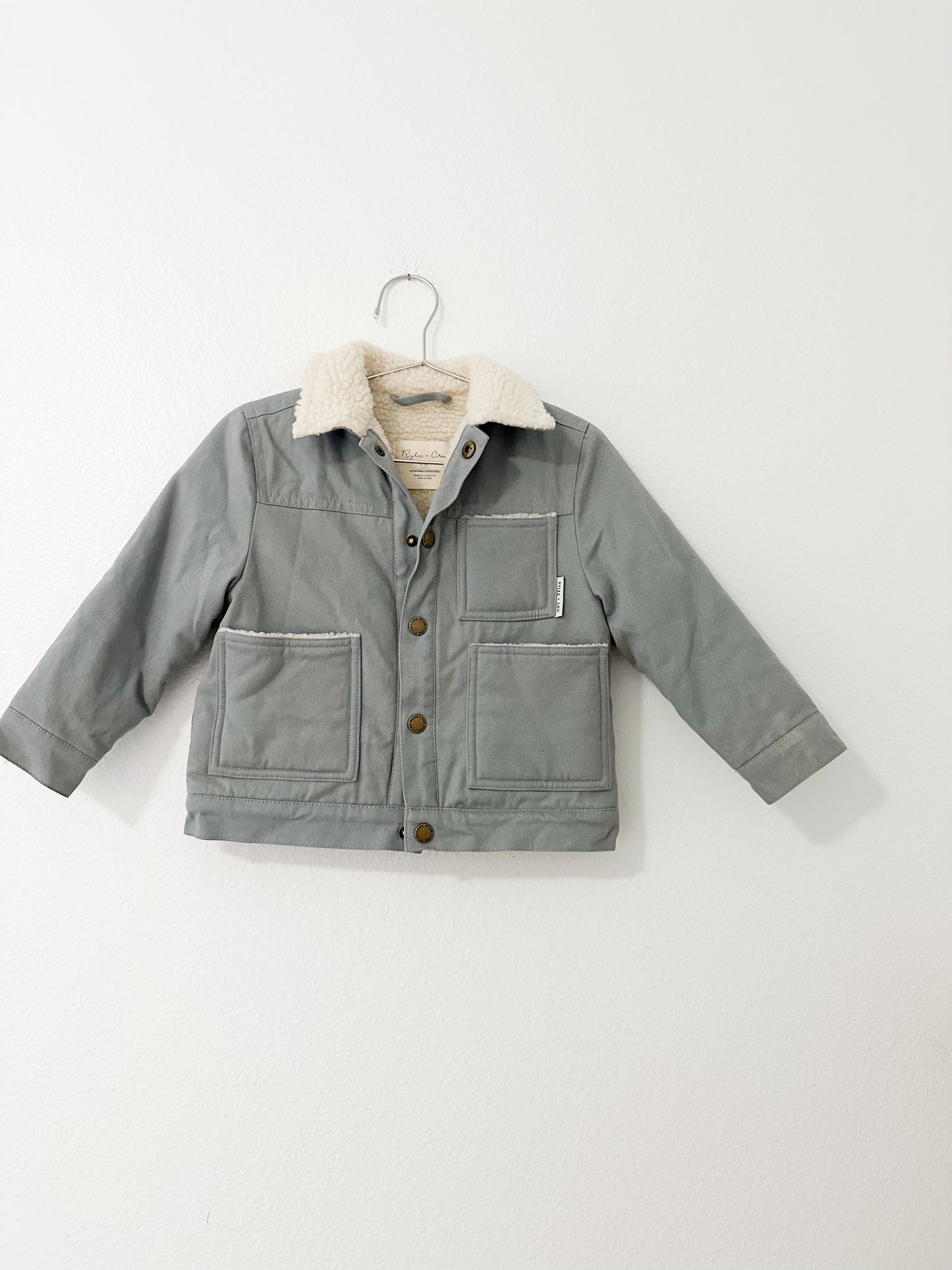 Rylee + Cru Sherpa collar coat (2/3T)