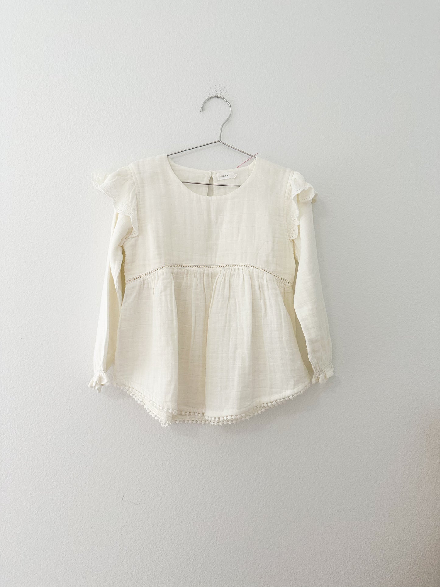 Jamie Kay organic cotton muslin olive blouse || 8 years