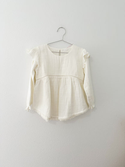 Jamie Kay organic cotton muslin olive blouse || 8 years