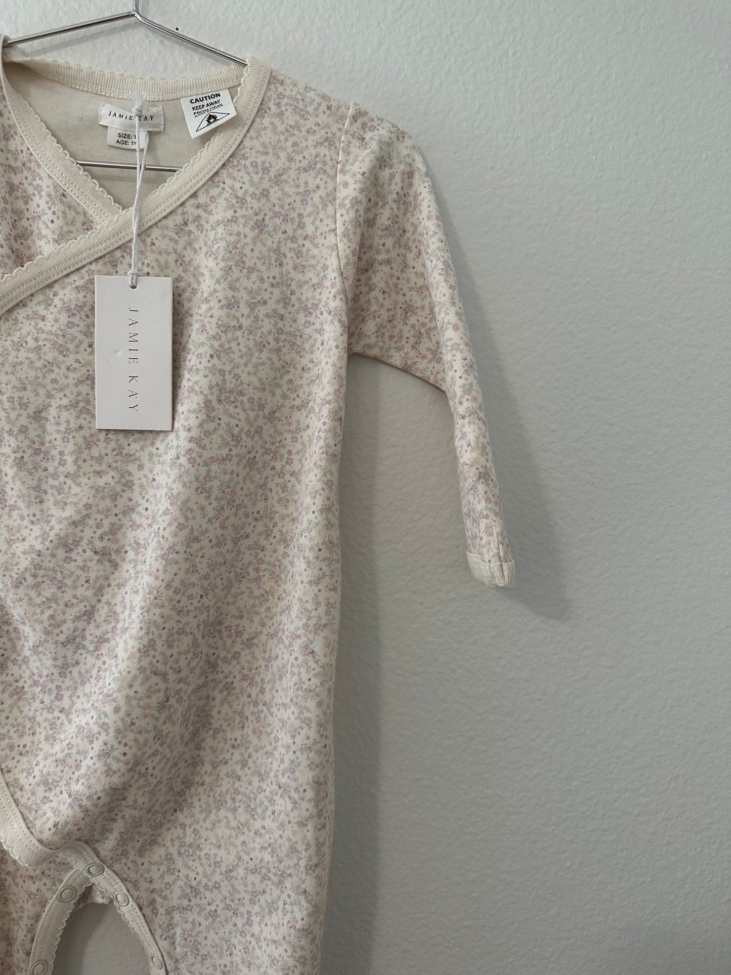 Jamie Kay Hanna floral footie pajama (1Y)