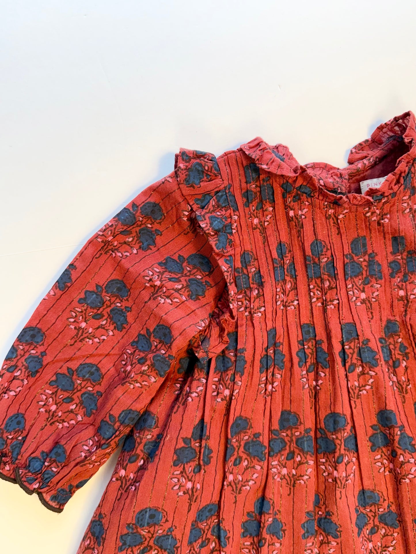 Pink chicken || red floral dress w/bloomers || 12-18m