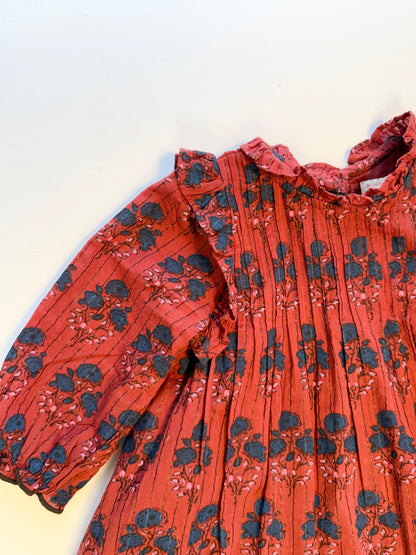 Pink chicken || red floral dress w/bloomers || 12-18m