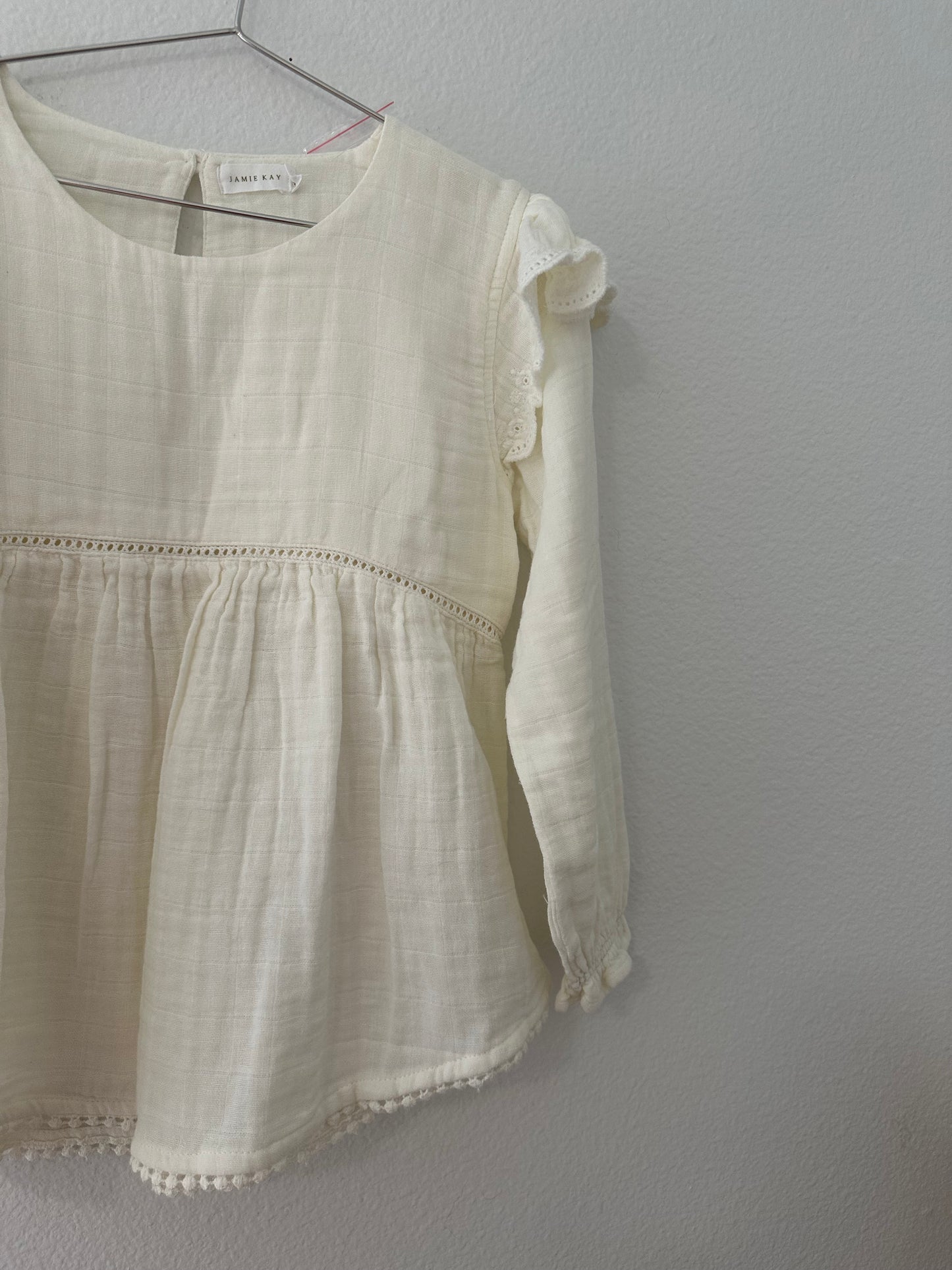 Jamie Kay organic cotton muslin olive blouse || 8 years