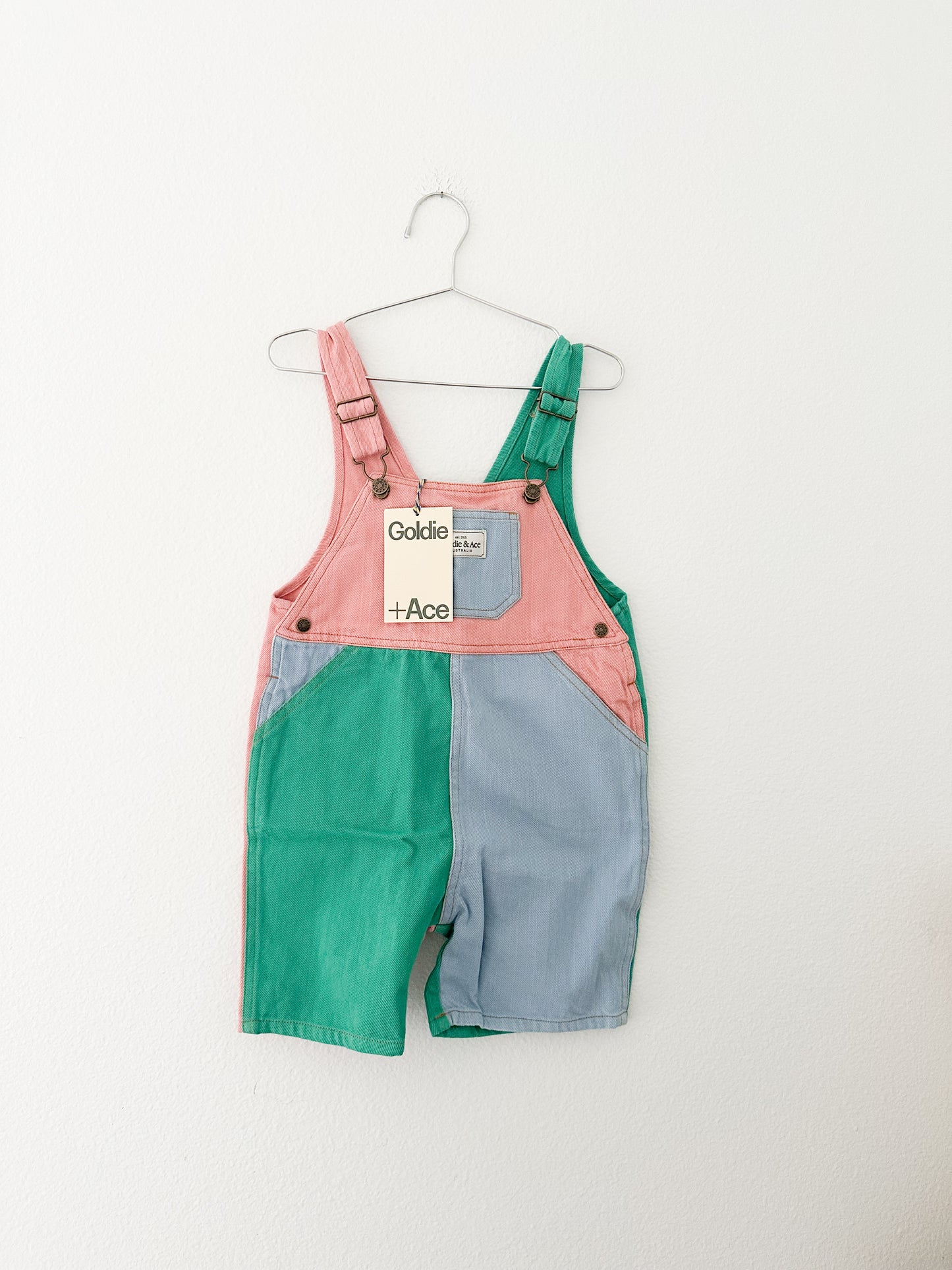 Goldie + Ace Burton colorblock overalls || 3T