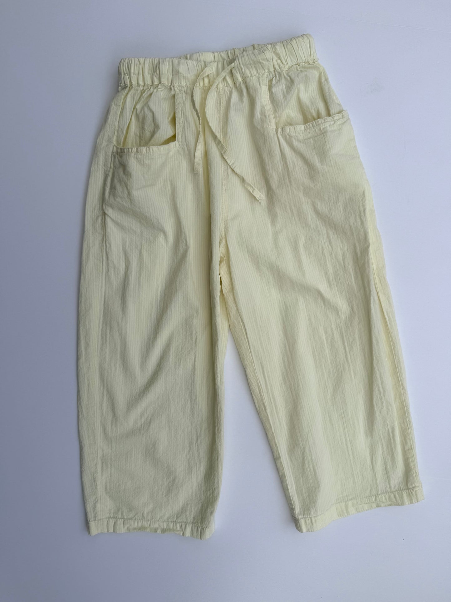 Fostered || light yellow pinstripe pants || size 5
