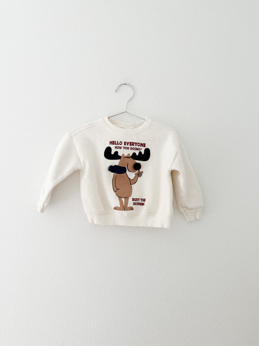 Zara reindeer sweatshirt || 18/24