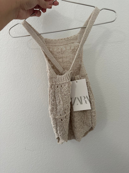Zara crochet knit romper || 6/9
