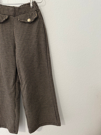 Zara plaid wide leg pants || size 7