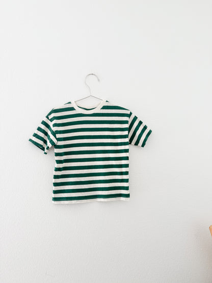 Zara green striped tee (2/3T)