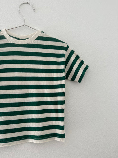 Zara green striped tee (2/3T)