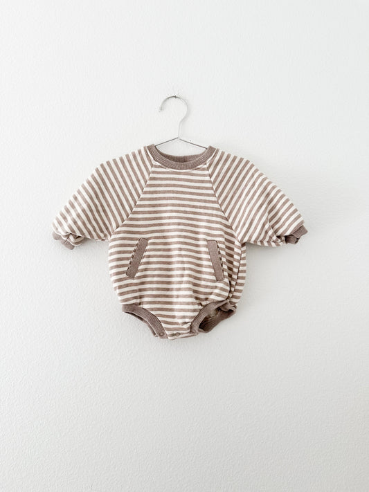 Babe holic striped bubble romper || 3/6