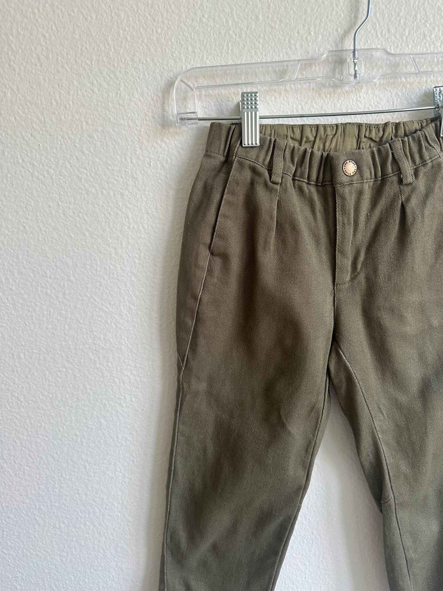 Rylee + Cru olive bottoms (4/5Y)