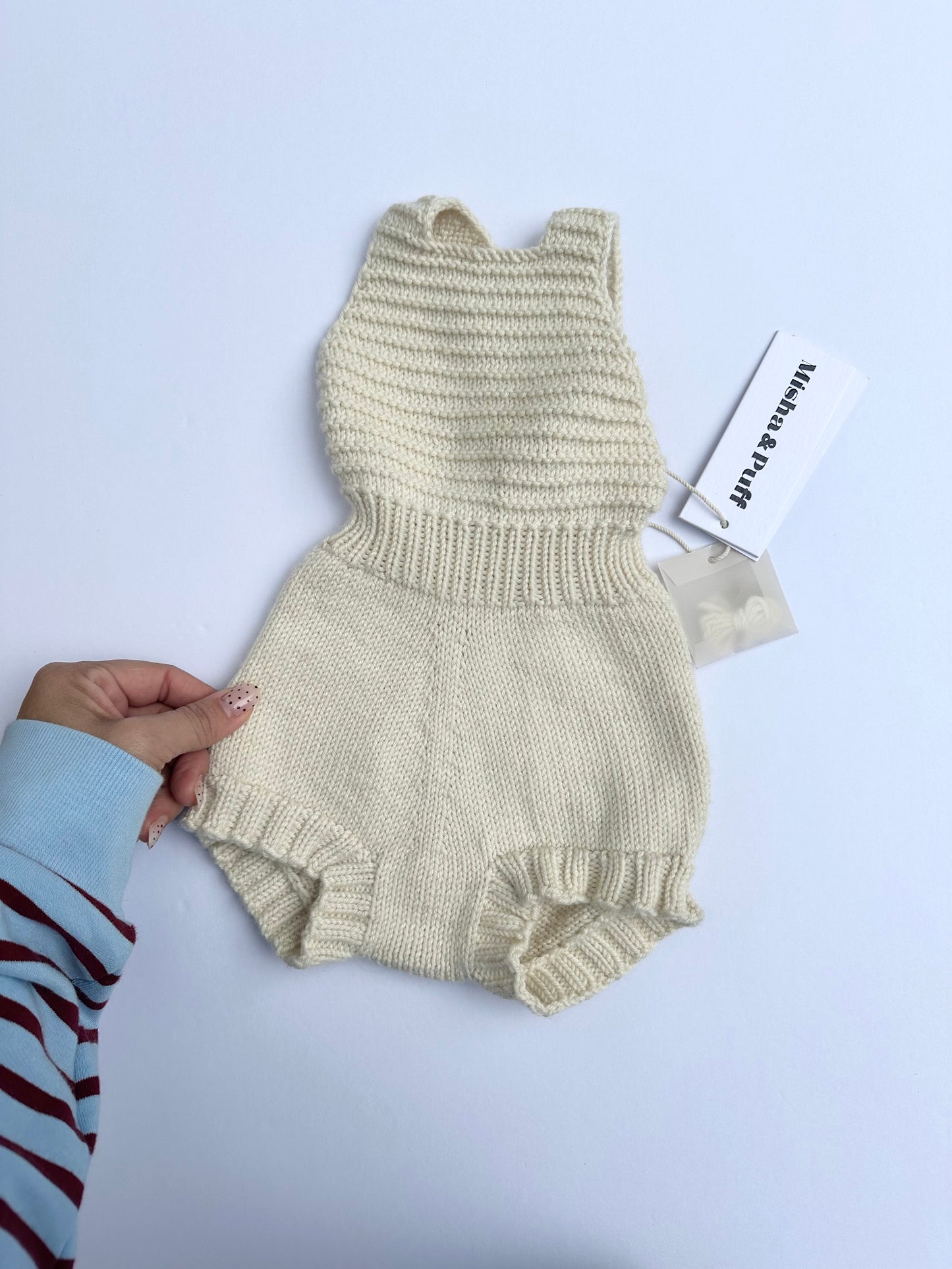 Misha + Puff Layette sugar maple sunsuit 6/12