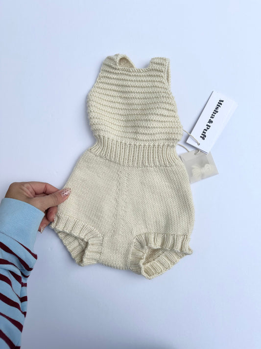 Misha + Puff Layette sugar maple sunsuit 6/12