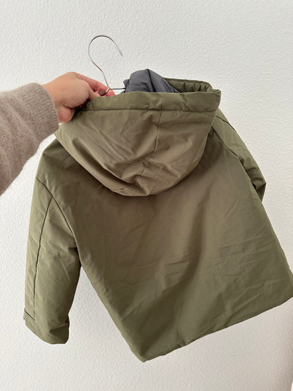 Zara unisex olive green coat (2/3)