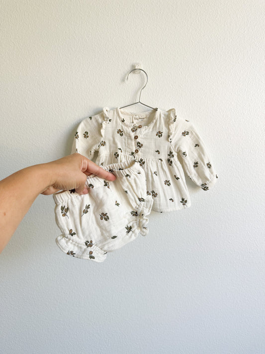 City Mouse muslin tunic set || olives (3/6)