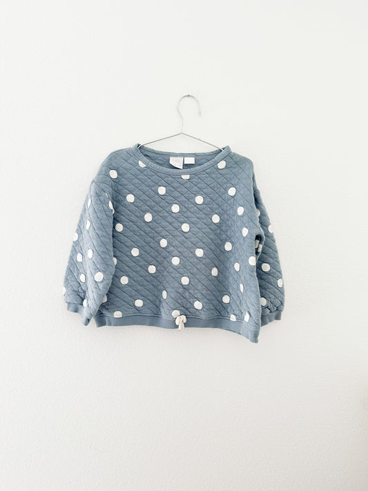 Zara polka dot quilted sweatshirt (4/5T)