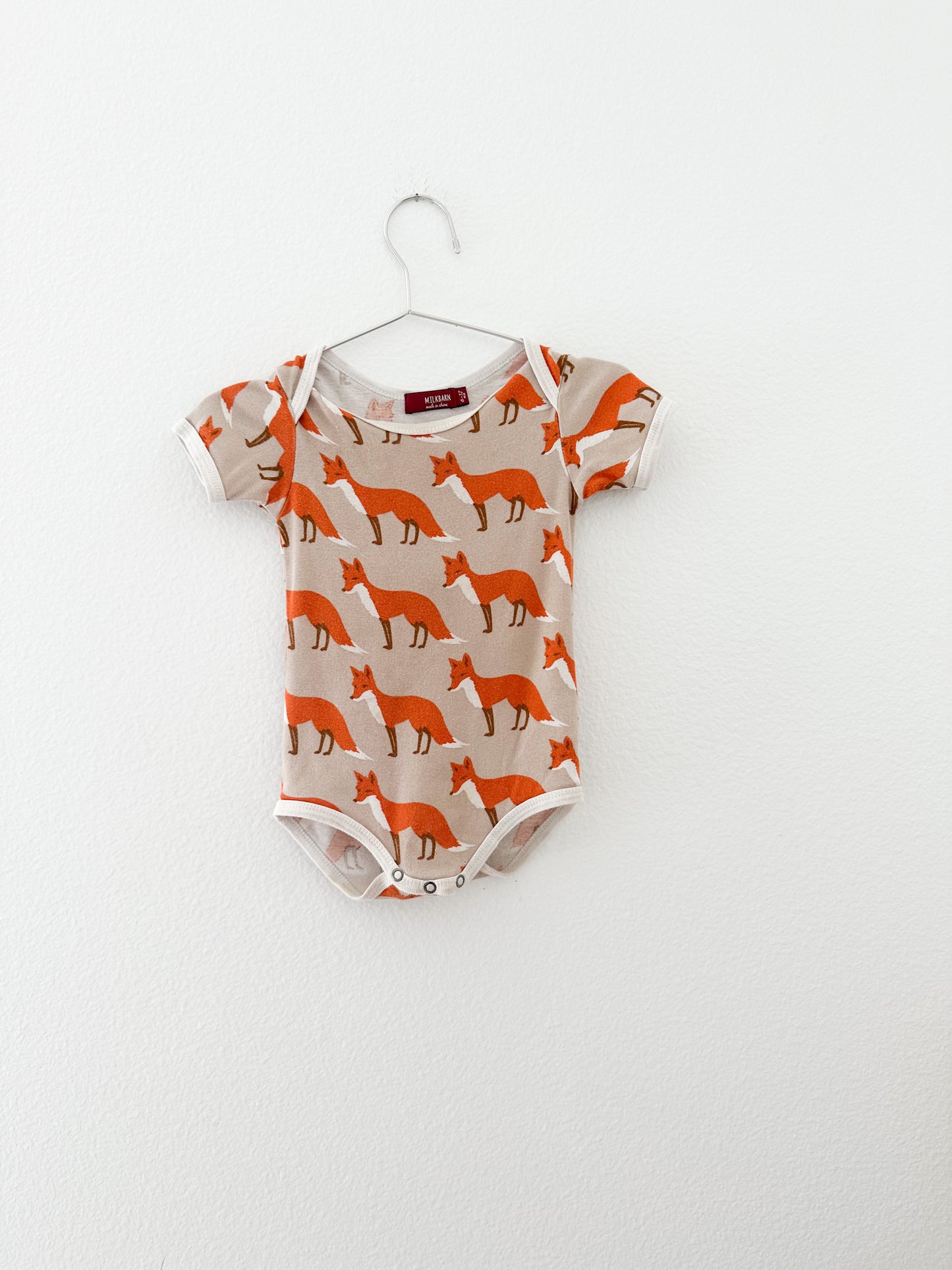Milkbarn foxes onesie (6/12)