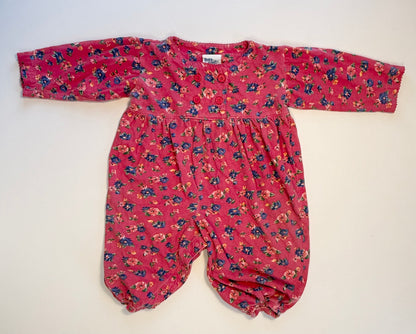 Vintage Baby B’gosh || pink floral jumpsuit || 18m