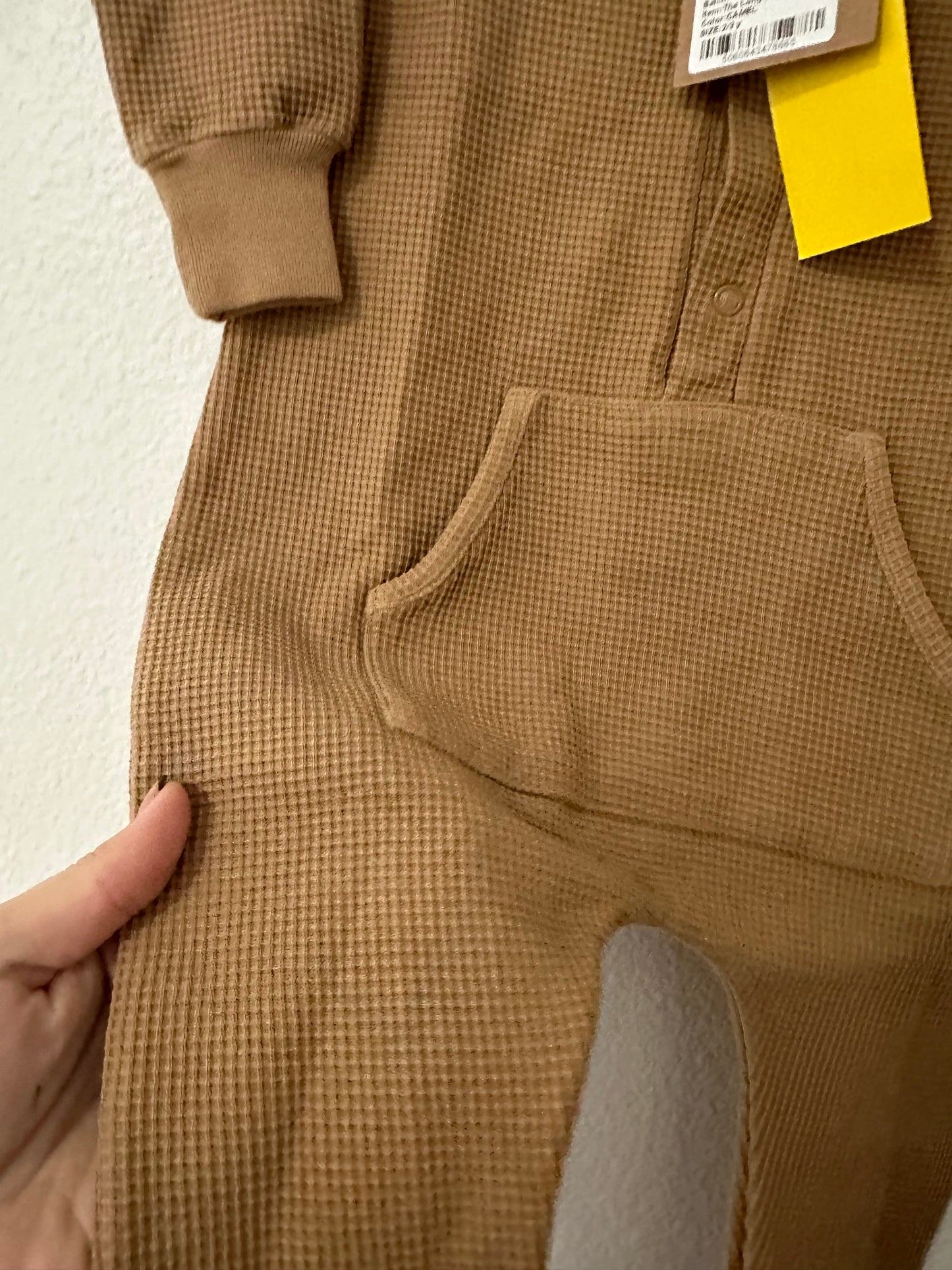 The simple folk waffle long john in camel || 2/3T